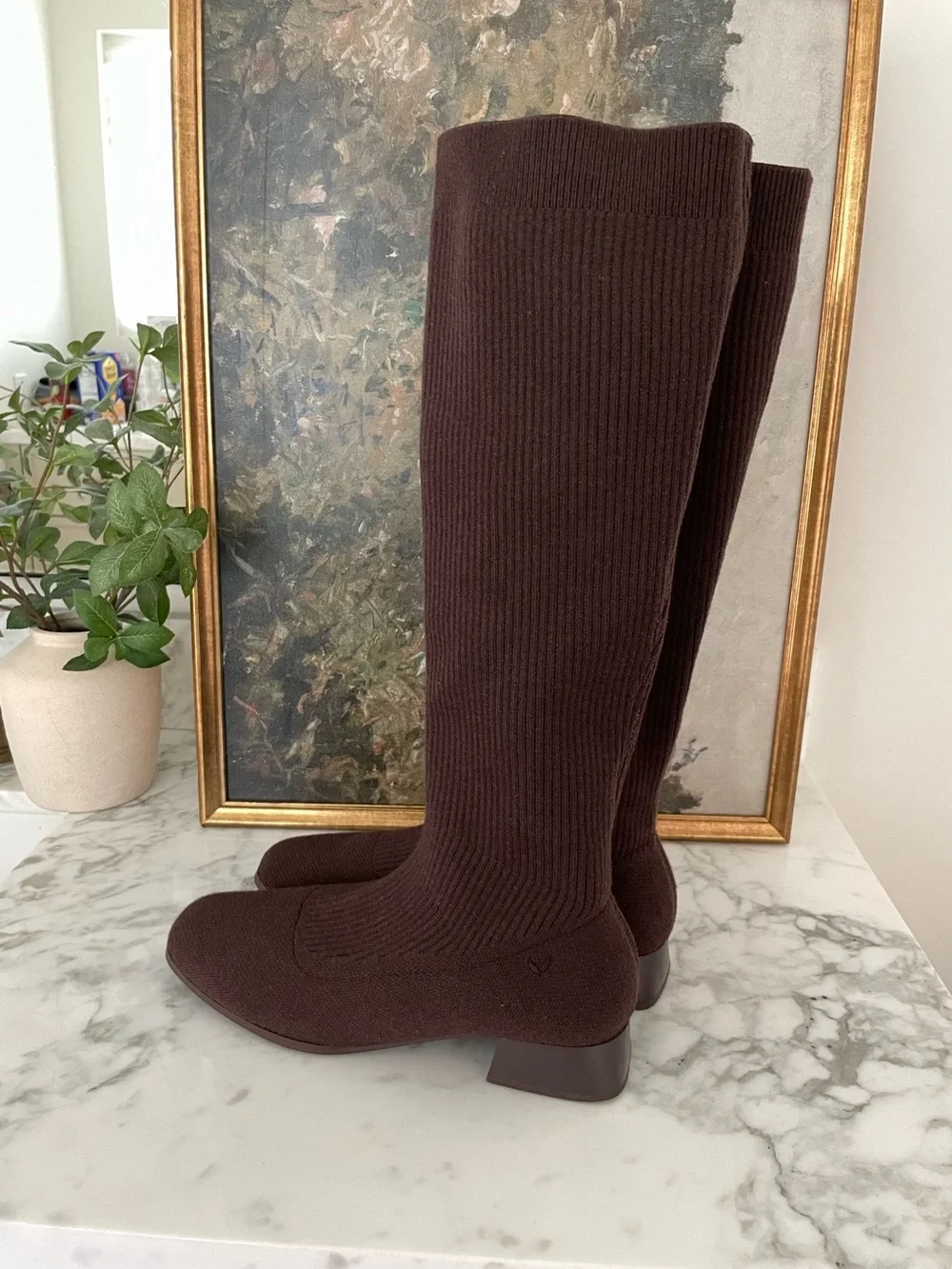 Vivaia Tara Tall Knee High Boots Brown Size 9 (40)